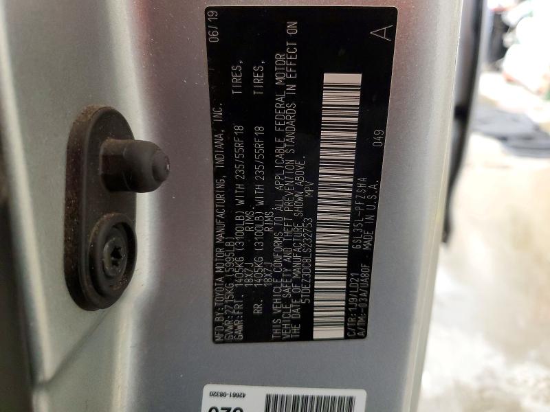 Photo 14 from auction – 2020 TOYOTA SIENNA with VIN 5TDEZ3DC8LS232753