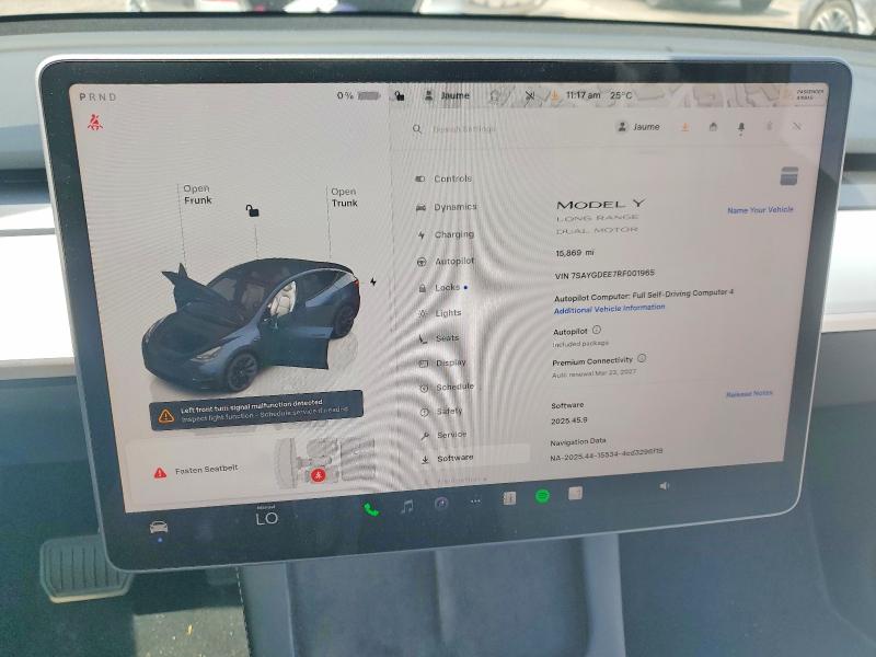 Photo 9 from auction – 2024 TESLA MODEL Y with VIN 7SAYGDEE7RF001965