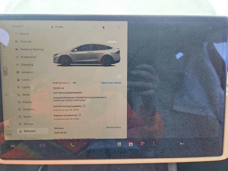 Photo 9 from auction – 2023 TESLA MODEL X with VIN 7SAXCAE56PF400157