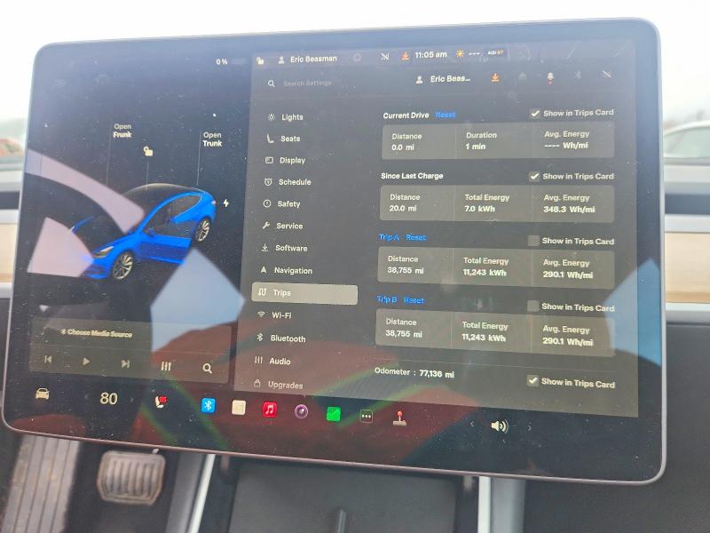 Photo 9 from auction – 2018 TESLA MODEL 3 with VIN 5YJ3E1EA0JF015686