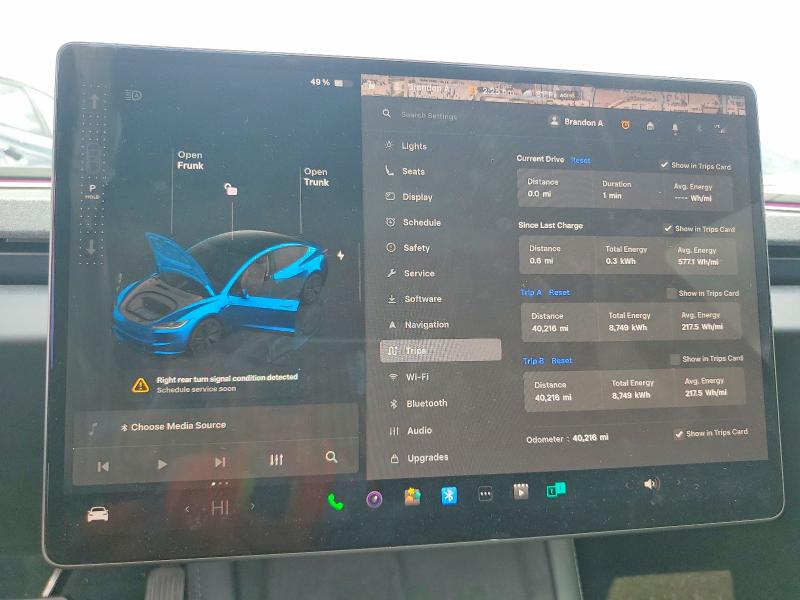 Photo 9 from auction – 2024 TESLA MODEL 3 with VIN 5YJ3E1EA6RF863034