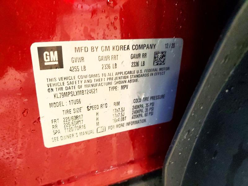 Photo 14 from auction – 2021 CHEVROLET TRAILBLAZER with VIN KL79MPSLXMB124621