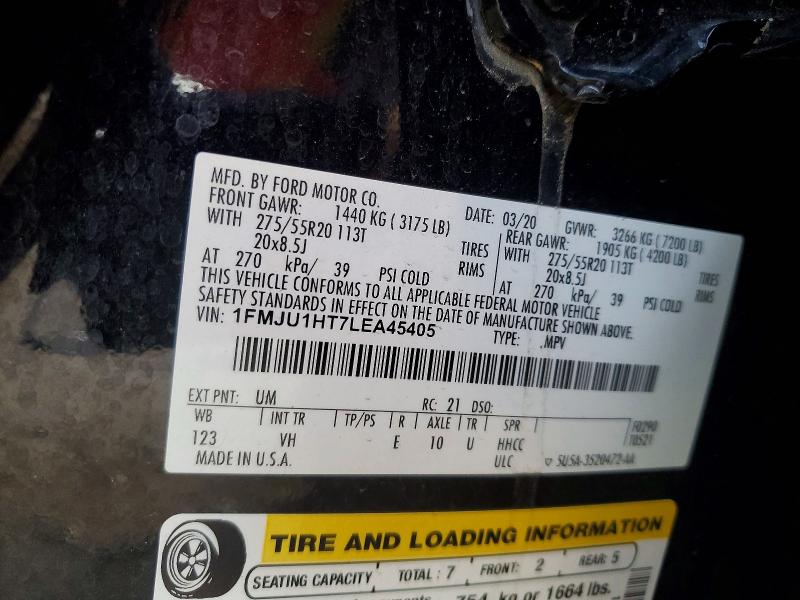 Photo 14 from auction – 2020 FORD EXPEDITION with VIN 1FMJU1HT7LEA45405