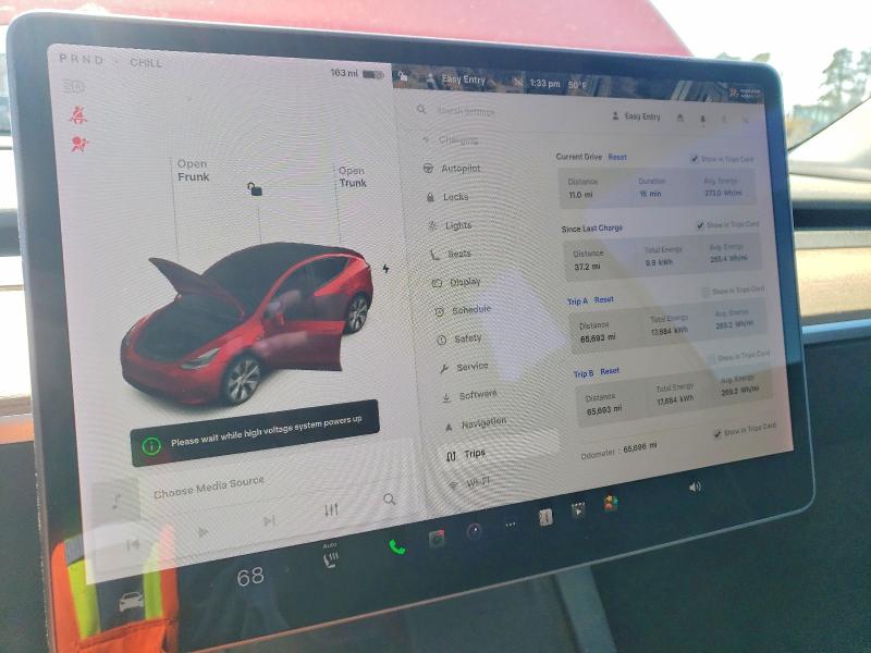 Photo 9 from auction – 2021 TESLA MODEL Y with VIN 5YJYGAEE7MF230103