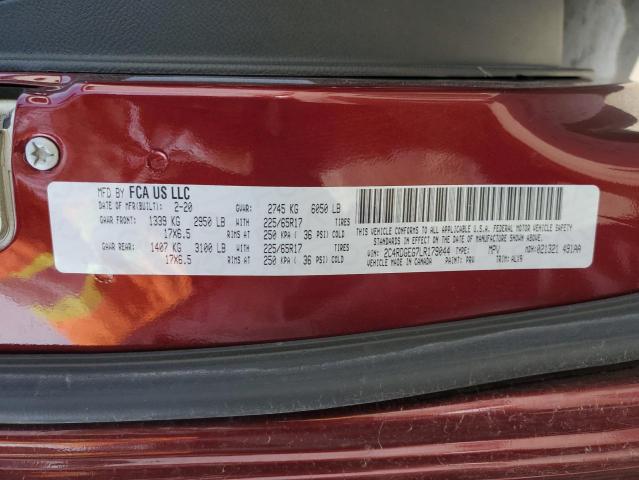 Photo 14 from auction – 2020 DODGE GRAND CARA with VIN 2C4RDGEG7LR179044