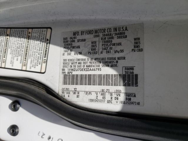 Photo 14 from auction – 2002 FORD EXPLORER X with VIN 1FMZU73EX2ZA46795