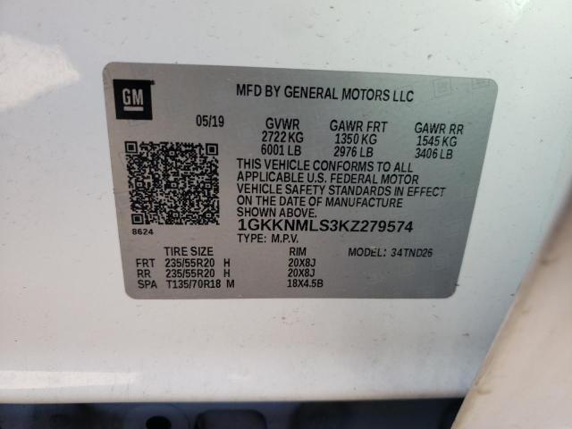 Photo 14 from auction – 2019 GMC ACADIA SLT with VIN 1GKKNMLS3KZ279574