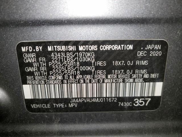 Photo 14 from auction – 2021 MITSUBISHI OUTLANDER with VIN JA4APVAU4MU011672