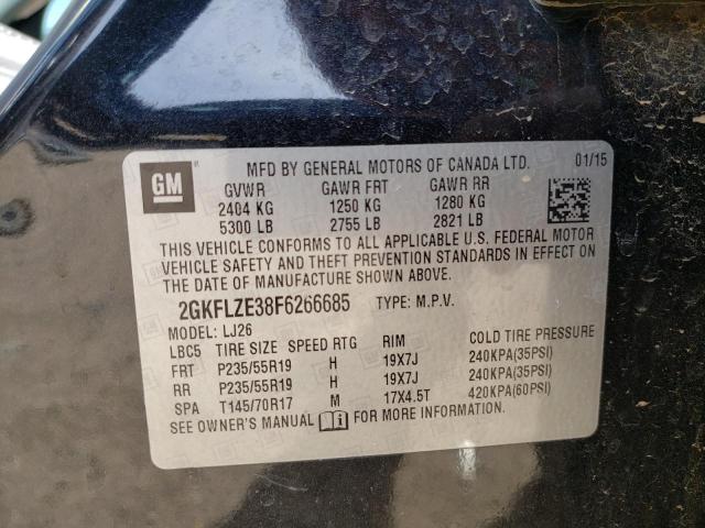 Photo 14 from auction – 2015 GMC TERRAIN DE with VIN 2GKFLZE38F6266685