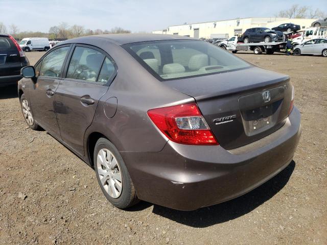 Photo 2 from auction – 2012 HONDA CIVIC LX with VIN 2HGFB2F52CH529292
