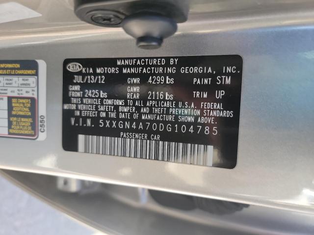 Photo 10 from auction – 2013 KIA OPTIMA EX with VIN 5XXGN4A70DG104785