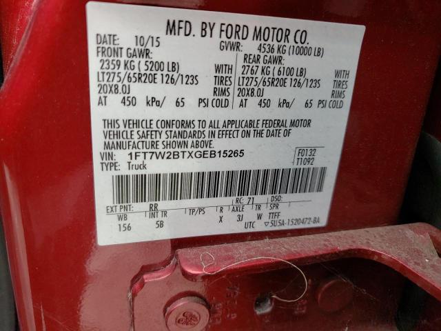 Photo 10 from auction – 2016 FORD F250 SUPER with VIN 1FT7W2BTXGEB15265