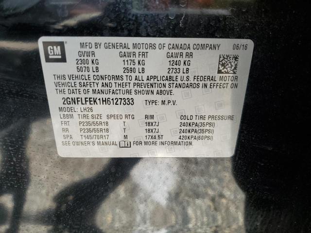 Photo 14 from auction – 2017 CHEVROLET EQUINOX LT with VIN 2GNFLFEK1H6127333