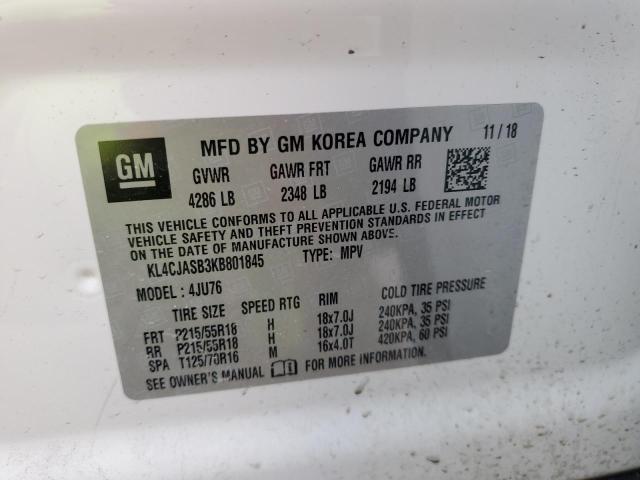 Photo 14 from auction – 2019 BUICK ENCORE PRE with VIN KL4CJASB3KB801845