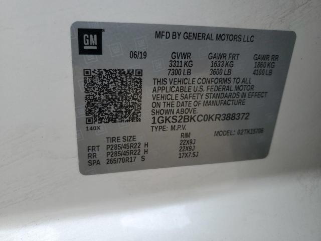 Photo 14 from auction – 2019 GMC YUKON SLT with VIN 1GKS2BKC0KR388372