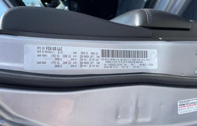 Photo 10 from auction – 2020 DODGE DURANGO GT with VIN 1C4RDHDG2LC107247