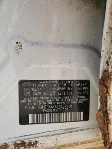 Photo 10 from auction – 2015 HYUNDAI SONATA HYB with VIN KMHEC4A46FA137318
