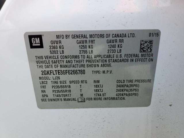 Photo 14 from auction – 2015 GMC TERRAIN SL with VIN 2GKFLTE36F6266780