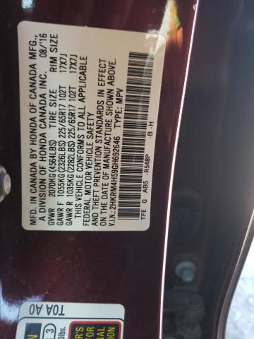 Photo 14 from auction – 2016 HONDA CR-V EX with VIN 2HKRM4H59GH692646