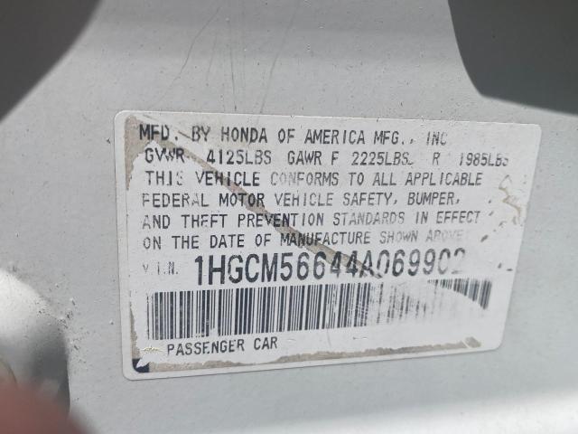 Photo 10 from auction – 2004 HONDA ACCORD EX with VIN 1HGCM56644A069902