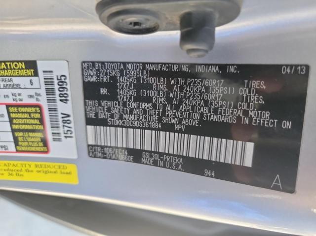 Photo 10 from auction – 2013 TOYOTA SIENNA LE with VIN 5TDKK3DC9DS361884