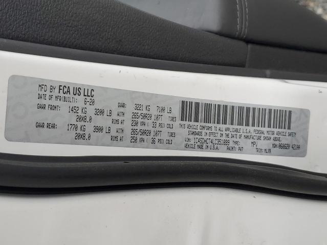 Photo 14 from auction – 2020 DODGE DURANGO R/ with VIN 1C4SDHCT4LC351899