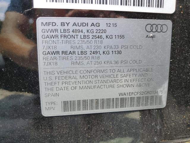 Photo 14 from auction – 2016 AUDI Q3 PREMIUM with VIN WA1EFCFS2GR013475