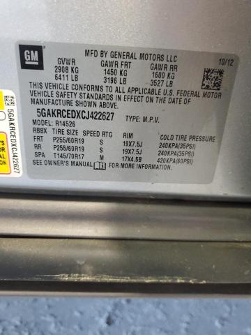 Photo 14 from auction – 2012 BUICK ENCLAVE with VIN 5GAKRCEDXCJ422627