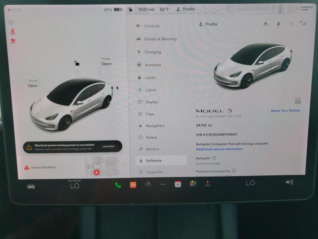 Photo 9 from auction – 2021 TESLA MODEL 3 with VIN 5YJ3E1EA1MF014647