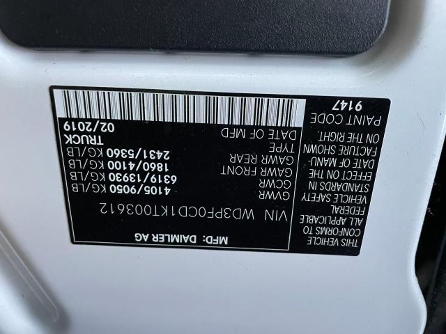 Photo 10 from auction – 2019 MERCEDES-BENZ SPRINTER 2 with VIN WD3PF0CD1KT003612