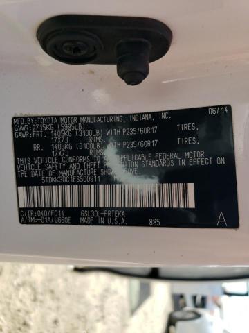 Photo 14 from auction – 2014 TOYOTA SIENNA LE with VIN 5TDKK3DC1ES500911