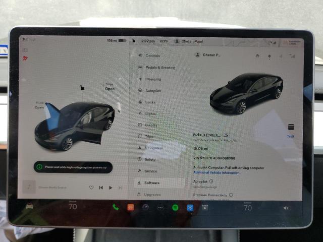 Photo 9 from auction – 2021 TESLA MODEL 3 with VIN 5YJ3E1EA5MF098598