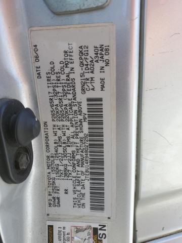 Photo 14 from auction – 2004 TOYOTA 4RUNNER SR with VIN JTEBU14R948027292