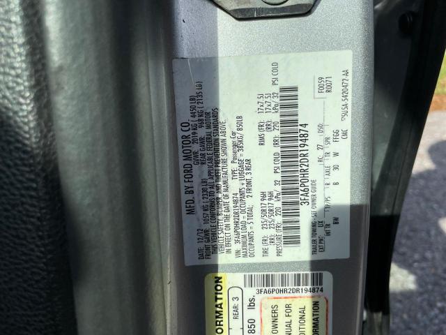 Photo 10 from auction – 2013 FORD FUSION SE with VIN 3FA6P0HR2DR194874