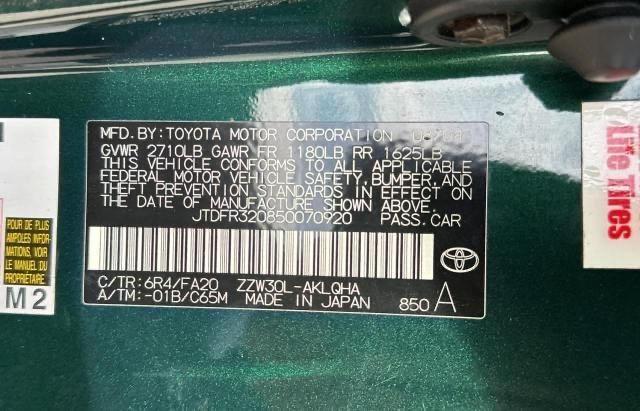 Photo 10 from auction – 2005 TOYOTA MR2 SPYDER with VIN JTDFR320850070920