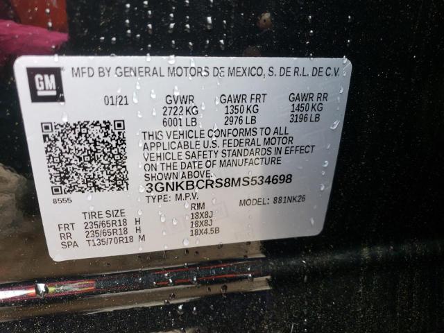Photo 14 from auction – 2021 CHEVROLET BLAZER 2LT with VIN 3GNKBCRS8MS534698