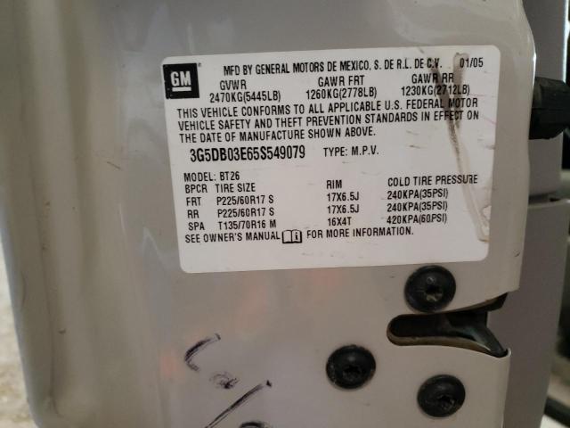 Photo 14 from auction – 2005 BUICK RENDEZVOUS with VIN 3G5DB03E65S549079