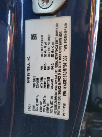 Photo 14 from auction – 2021 TESLA MODEL 3 with VIN 5YJ3E1EA9MF941332