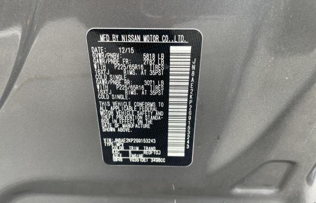 Photo 10 from auction – 2016 NISSAN QUEST S with VIN JN8AE2KP2G9153243