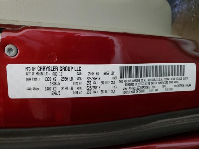 Photo 14 from auction – 2013 CHRYSLER TOWN & COU with VIN 2C4RC1BG7DR526877