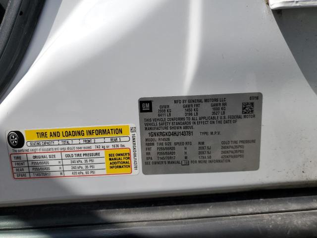 Photo 14 from auction – 2017 CHEVROLET TRAVERSE L with VIN 1GNKRGKD4HJ143781