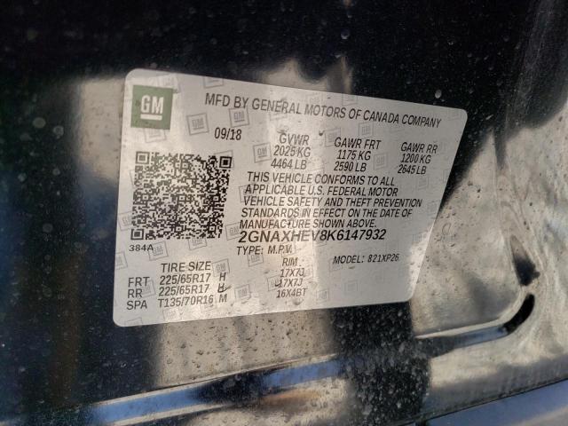 Photo 14 from auction – 2019 CHEVROLET EQUINOX LS with VIN 2GNAXHEV8K6147932
