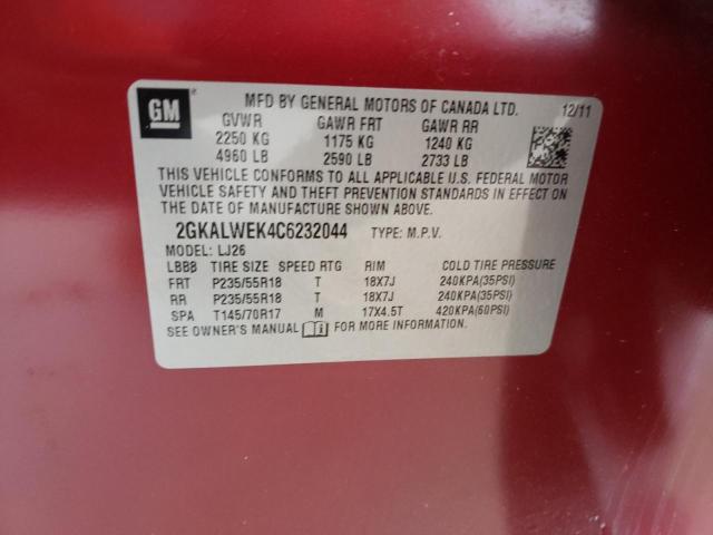 Photo 14 from auction – 2012 GMC TERRAIN SL with VIN 2GKALWEK4C6232044