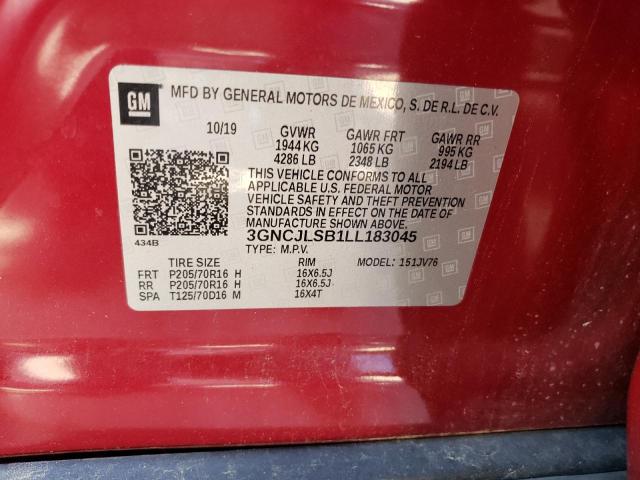 Photo 14 from auction – 2020 CHEVROLET TRAX 1LT with VIN 3GNCJLSB1LL183045