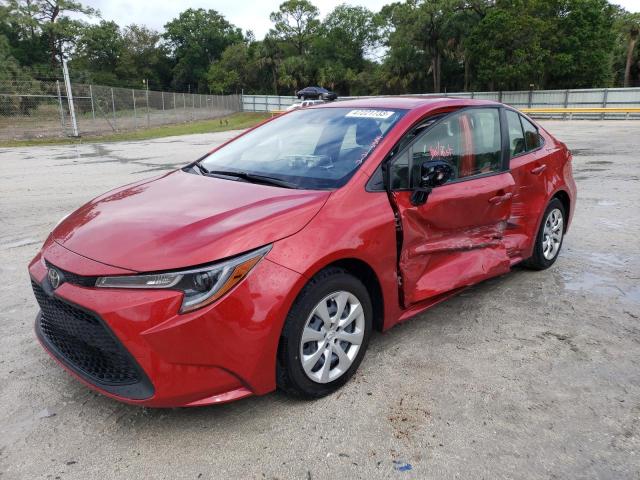 TOYOTA COROLLA LE 2021 with VIN JTDEPMAE0MJ181054 - Photo from auction