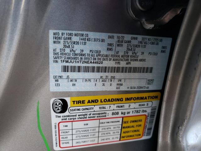 Photo 14 from auction – 2022 FORD EXPEDITION with VIN 1FMJU1HT2NEA44620