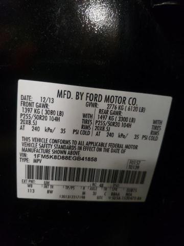 Photo 14 from auction – 2014 FORD EXPLORER X with VIN 1FM5K8D88EGB41858
