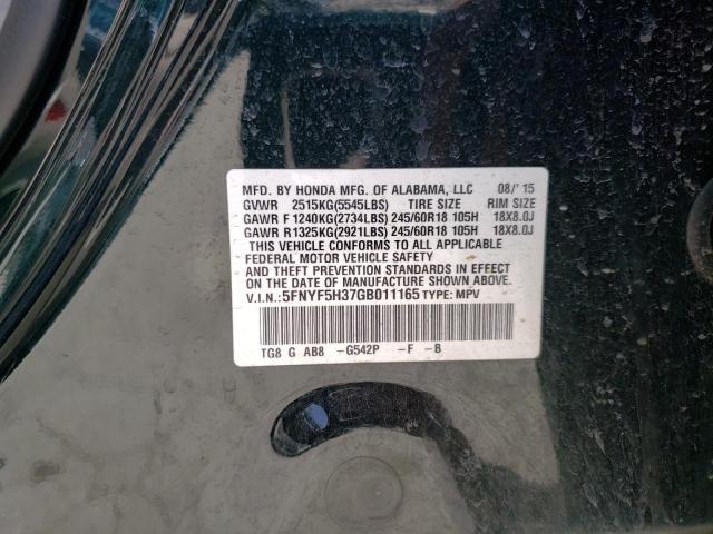 Photo 14 from auction – 2016 HONDA PILOT EX with VIN 5FNYF5H37GB011165