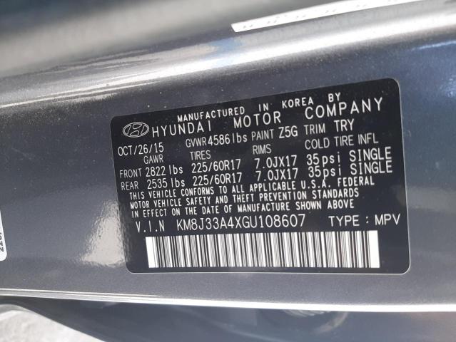 Photo 14 from auction – 2016 HYUNDAI TUCSON LIM with VIN KM8J33A4XGU108607