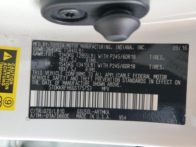 صورة رقم 14 من المزاد - 2016 TOYOTA HIGHLANDER مع VIN 5TDKKRFH6GS175753